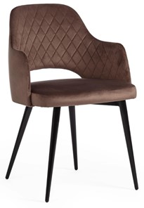 Обеденный стул VALKYRIA (mod. 711) 55х55х80 коричневый barkhat 12/черный арт.19001 в Черкесске