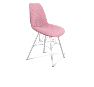 Обеденный стул SHT-ST29-С22 / SHT-S100 (розовый зефир/хром лак) в Черкесске