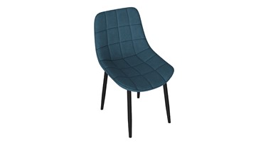 Обеденный стул Boston (Черный муар/Велюр V006 бирюзовый) в Черкесске