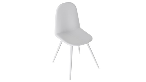 Обеденный стул Марли (конус Т3), Белый муар/Кожзам Белый в Черкесске - изображение