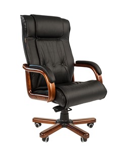 Офисное кресло CHAIRMAN 653 кожа черная в Черкесске - предосмотр