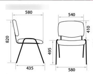 Офисный стул ISO  W BLACK V4 кожзам в Черкесске - предосмотр 1