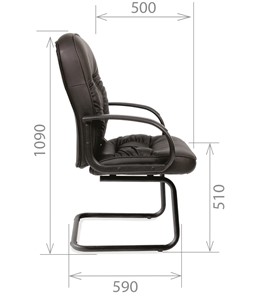 Компьютерное кресло CHAIRMAN 416V экокожа черная в Черкесске - предосмотр 2