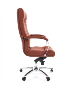 Компьютерное кресло CHAIRMAN 480 Экокожа Terra 111 (коричневая) в Черкесске - предосмотр 2
