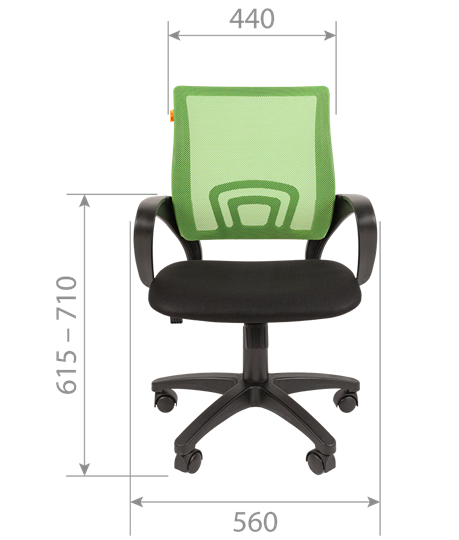 Кресло офисное CHAIRMAN 696 black Сетчатый акрил DW62 черный в Черкесске - изображение 3