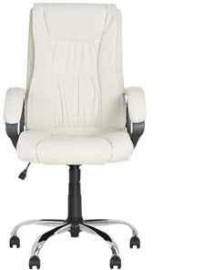 Кресло для офиса ELLY (CHR68) экокожа ECO-50, белая в Черкесске