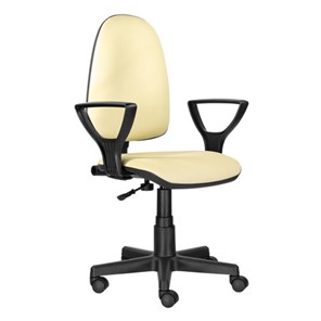 Офисное кресло Brabix Prestige Ergo MG-311 (регулируемая эргономичная спинка, кожзам, бежевое) 531878 в Черкесске