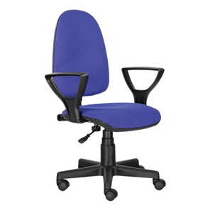 Офисное кресло Brabix Prestige Ergo MG-311 (регулируемая эргономичная спинка, ткань, черно-синее) 531876 в Черкесске