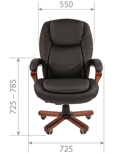 Компьютерное кресло CHAIRMAN 408 кожа черная в Черкесске - изображение 1