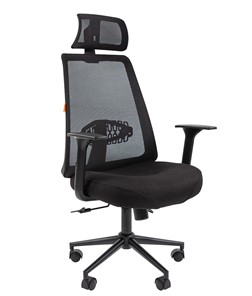 Компьютерное кресло CHAIRMAN 535 BLACK Сетчатый акрил черный / Полиэстер черный в Черкесске