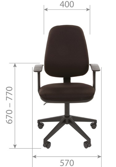 Офисное кресло CHAIRMAN 661 Ткань стандарт 15-21 черная в Черкесске - изображение 3