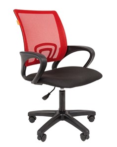 Офисное кресло CHAIRMAN 696 black LT, красное в Черкесске