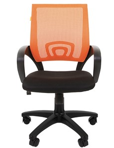 Кресло компьютерное CHAIRMAN 696 black Сетчатый акрил DW66 оранжевый в Черкесске - предосмотр 4
