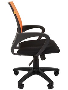 Кресло компьютерное CHAIRMAN 696 black Сетчатый акрил DW66 оранжевый в Черкесске - предосмотр 5