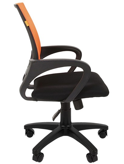 Кресло компьютерное CHAIRMAN 696 black Сетчатый акрил DW66 оранжевый в Черкесске - изображение 5