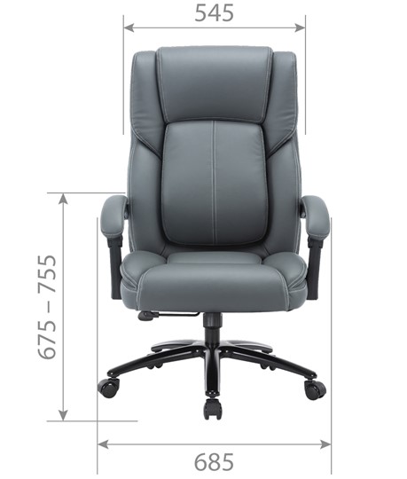 Офисное кресло CHAIRMAN CH415 эко кожа серая в Черкесске - изображение 3