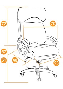 Компьютерное кресло DUKE флок/ткань, серый/серый, 29/TW-12 арт.14039 в Черкесске - предосмотр 27