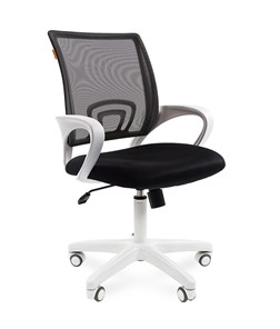 Кресло компьютерное CHAIRMAN 696 white, черный в Черкесске