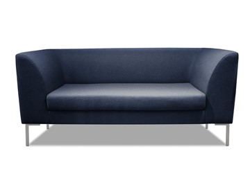 Мягкий офисный диван Сиеста 2-местный, ткань Bahama / синяя в Черкесске