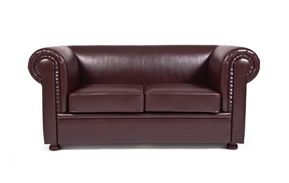 Прямой диван Честер лайт двухместный, экокожа в Черкесске - изображение