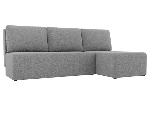 Угловой раскладной диван Поло, Серый (рогожка) в Черкесске - изображение