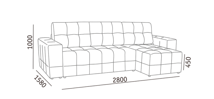 Угловой диван с оттоманкой Реал ДУ в Черкесске - изображение 5