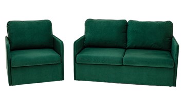 Комплект мебели Амира зеленый диван + кресло в Черкесске