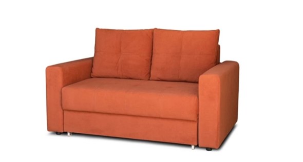 Прямой диван Комфорт 7 1400 ППУ+ЛАТЫ, широкий подлокотник в Черкесске - изображение