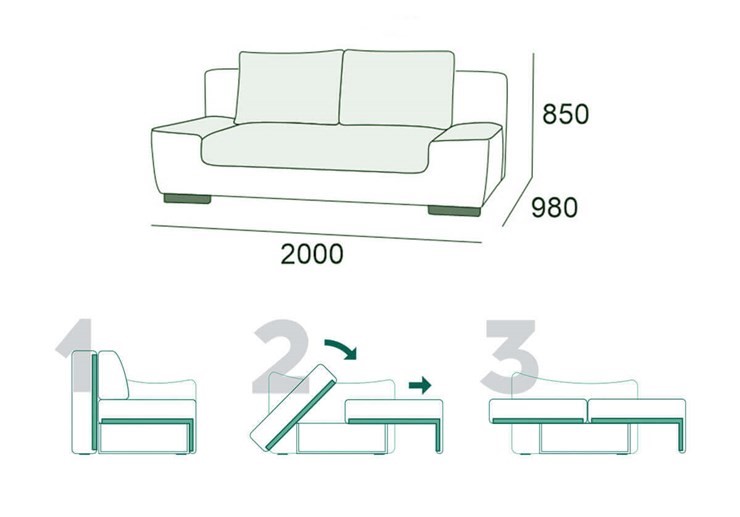 Прямой диван Бостон 3 БД в Черкесске - изображение 14