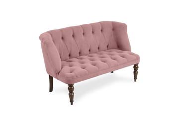 Прямой диван Бриджит розовый ножки коричневые в Черкесске