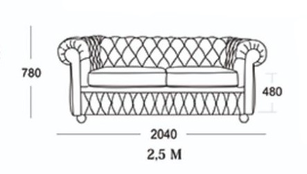 Прямой диван Честер 2,5М (седафлекс) в Черкесске - изображение 16
