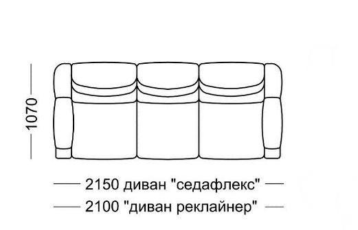 Прямой диван Мишель Элита 50 М, седафлекс в Черкесске - изображение 7