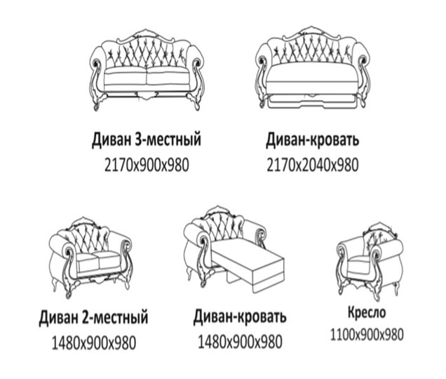 Большой диван Лувр X, ДБ3 в Черкесске - изображение 2