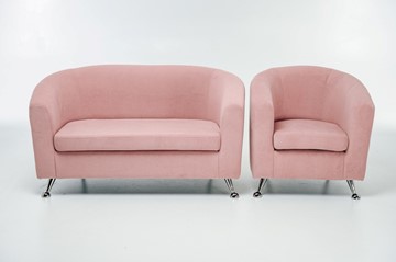 Комплект мебели Брамс  цвет розовый диван 2Д + кресло в Черкесске