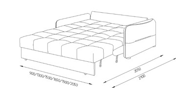 Прямой диван Токио 2 130 (ППУ) в Черкесске - предосмотр 8