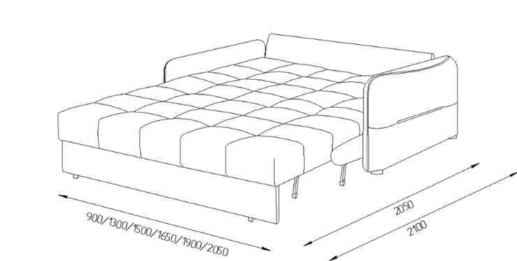 Прямой диван Токио 2 130 (ППУ) в Черкесске - изображение 8