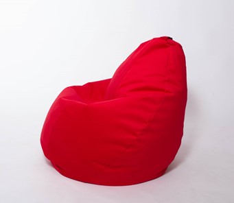 Кресло-мешок Груша большое, велюр однотон, красное в Черкесске - предосмотр 1