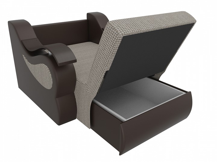 Кресло-кровать Меркурий (60), Корфу 02 (рогожка)/черный (экокожа) в Черкесске - изображение 2