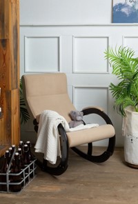 Кресло-качалка в гостиную Корсика, ткань Amigo Beige 34-Т-AB в Черкесске - предосмотр 8