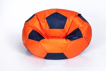 Кресло-мешок Мяч большой, оранжево-черный в Черкесске