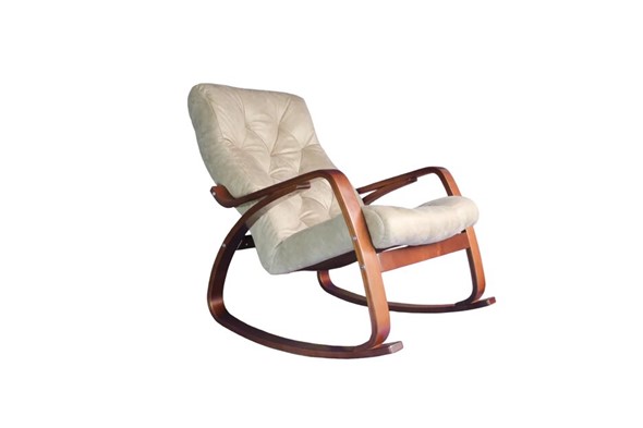 Кресло-качалка Гранд, замша крем в Черкесске - изображение