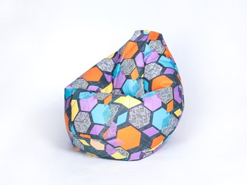 Кресло-мешок Груша малое, велюр принт, геометрия в Черкесске