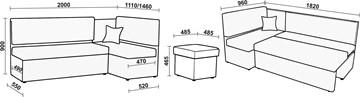 Кухонный угловой диван Нео КМ 3 с механизмом 2000*1110 в Черкесске - предосмотр 20