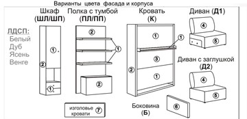 Диван Кровать-трансформер Smart (ШЛ+КД 1600), шкаф левый, правый подлокотник в Черкесске - предосмотр 10
