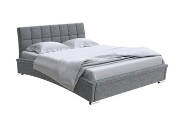 Спальная кровать Corso-1L 140x200, Велюр (Gratta 4 Серый космос) в Черкесске