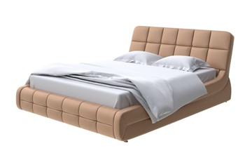 Двуспальная кровать Corso-6 140x200, Экокожа (Бронзовый перламутр) в Черкесске