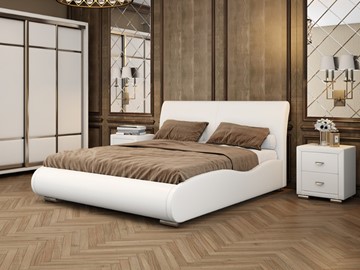 Кровать Corso-8 Lite 160х200, Экокожа (Белый) в Черкесске