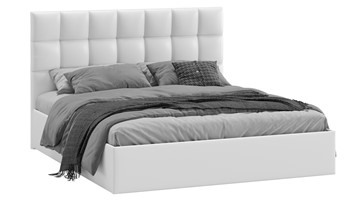 Кровать 2-спальная Эмбер тип 1 (Экокожа белая) в Черкесске