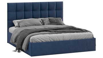 Кровать 2-спальная Эмбер тип 1 (Микровелюр Wellmart Blue) в Черкесске