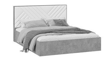 Двуспальная кровать Хилтон Тип 1 (Ателье светлый/Белый) в Черкесске